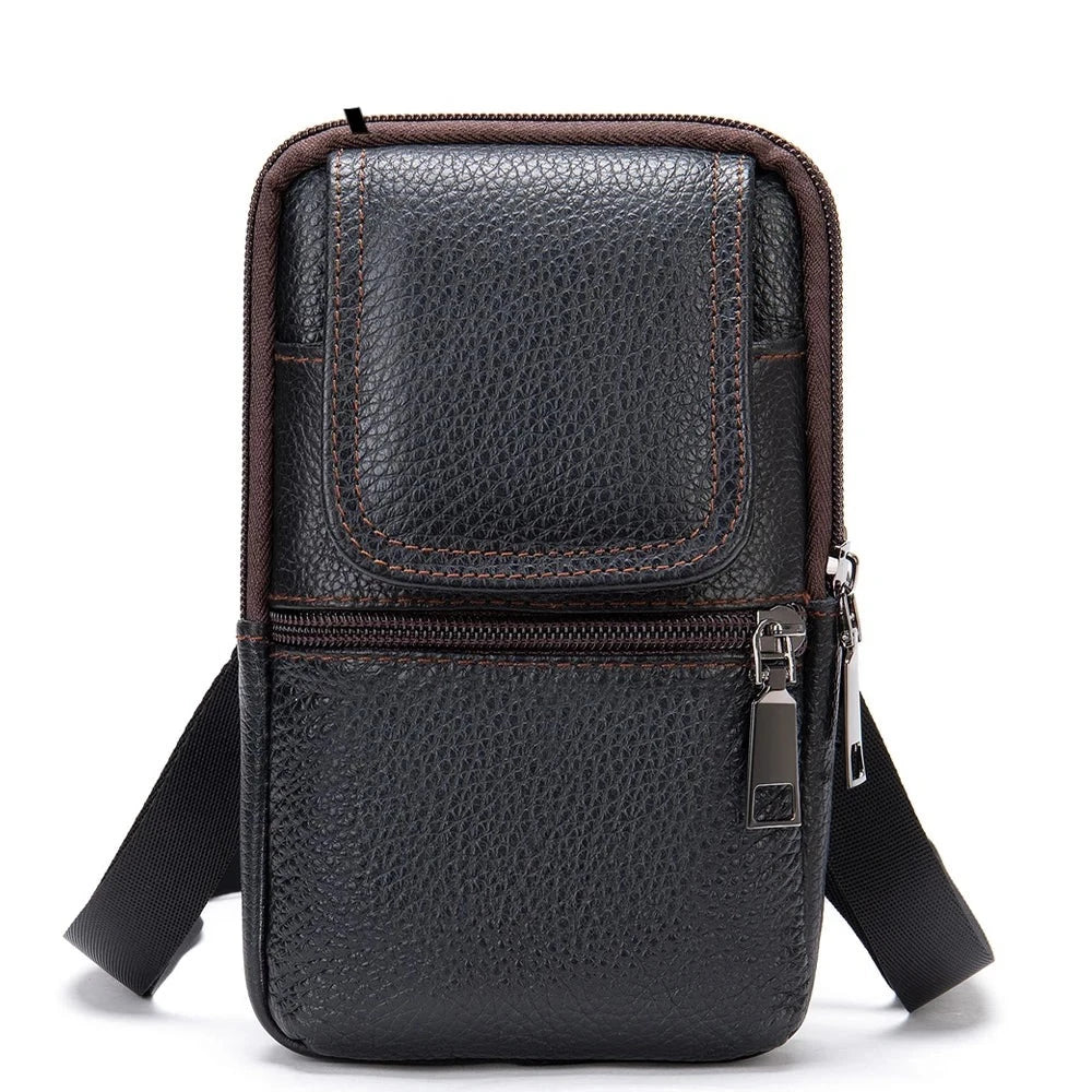 7488: Leather Convertible Messenger & Belt Bag