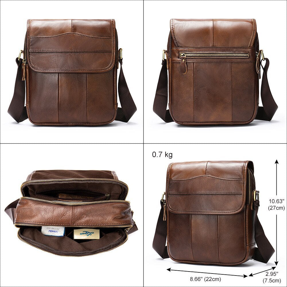 MVA Men'S Genuine Leather Bag Crossbody Bags for Men Messenger Bag Men Leather Fashion Men'S Shoulder Bags Male Handbags 1121